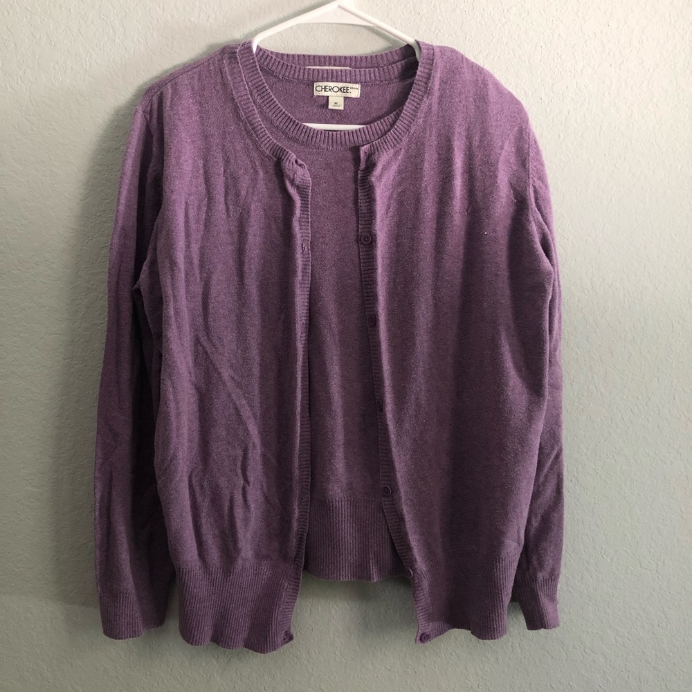 True two piece Lavender Cardigan Sweater